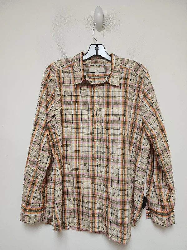 Sale Event Top Long Sleeve By Loft In Plaid Pattern, Size: Xl