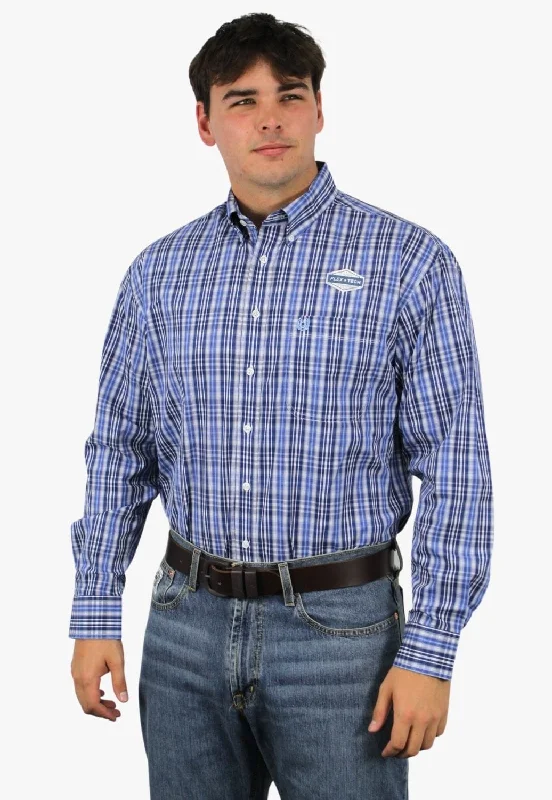 Rough Stock Mens Plaid Long Sleeve Shirt