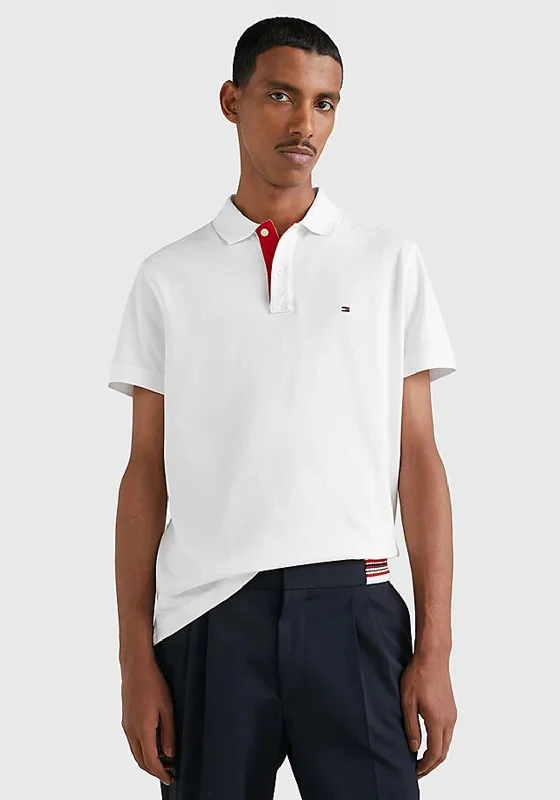 Tommy Hilfiger Contrast Placket Polo Shirt, White