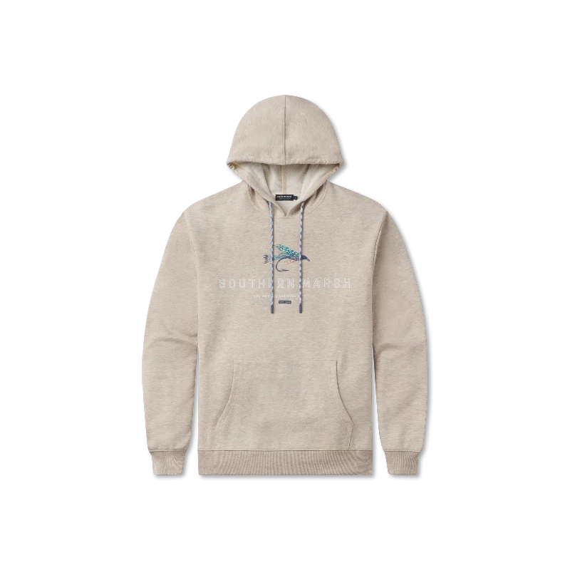 Hecho Heather Hoodie - Fly Outlines