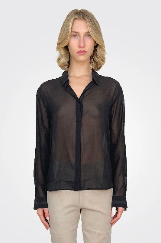 Weekend Bargains to Sizzle Silk Shirt - Black