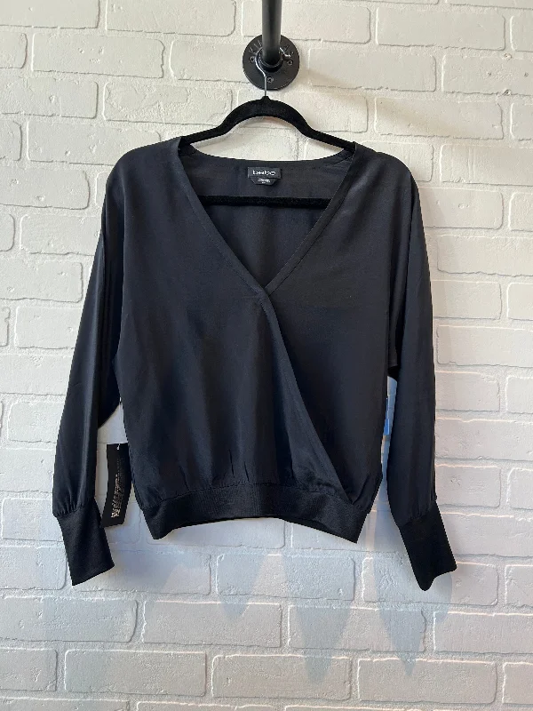 Shop and Save Top Long Sleeve By Bebe In Black, Size: Xs