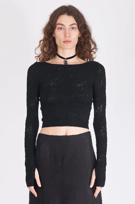 Weekend Specials You Can't Miss Viscose Knit Top - Black