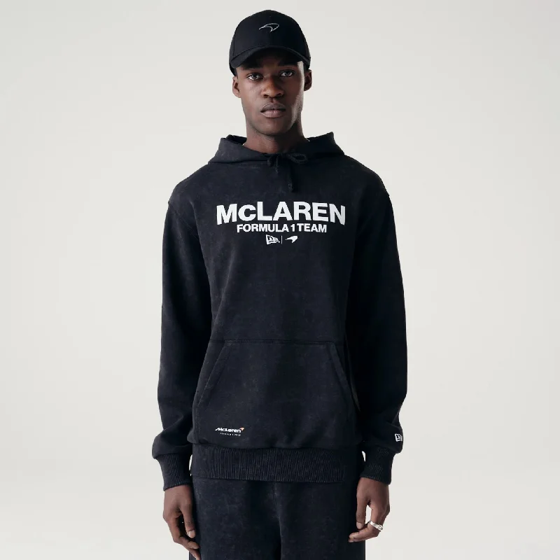 McLaren Racing Washed Pack Black Oversized Hoodie