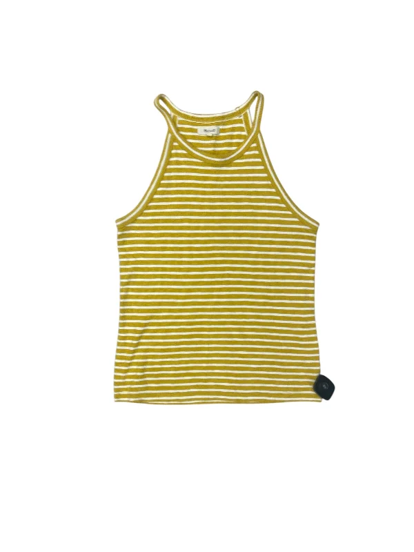 Take Action Top Sleeveless By Madewell In White & Yellow, Size: S