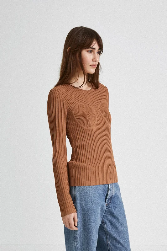 Weekend Discounts to Enjoy PAISLEY LONG SLEEVE - CAMEL