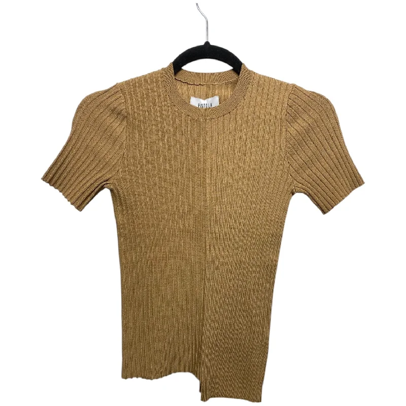 Make Your Weekend Count with Savings Top Short Sleeve By Pistola In Brown, Size: Xs