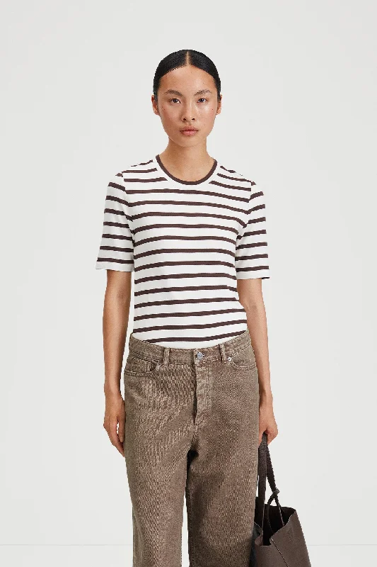 Weekend Offers That Please JERSEY TOP - CHAMBERS BROWN STRIPED