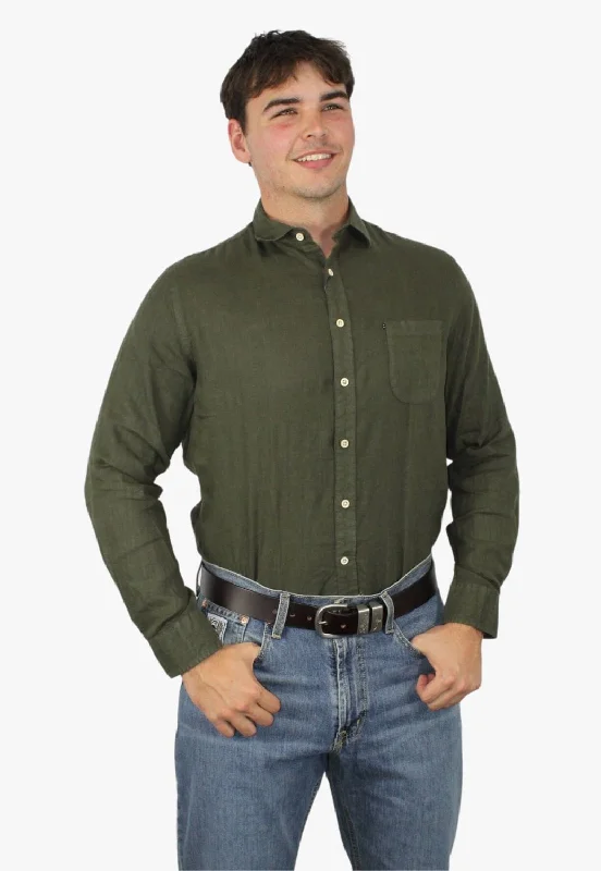 Pilbara Mens Linen Long Sleeve Shirt