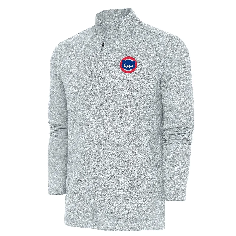 Chicago Cubs 1984 Hunk Grey 1/4-Zip Pullover Sweatshirt