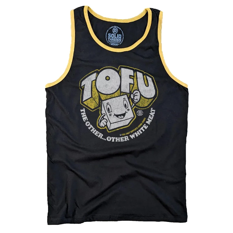 Tofu, The Other Other White Meat Ringer Tank Top | Supports Animal Rights