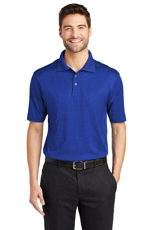 Port Authority Mens Performance Moisture Wicking Short Sleeve Polo Shirt - Hyper Blue