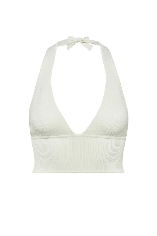 Weekend Discounts to Enjoy Laurel Canyon Knitwear Top - White Rib