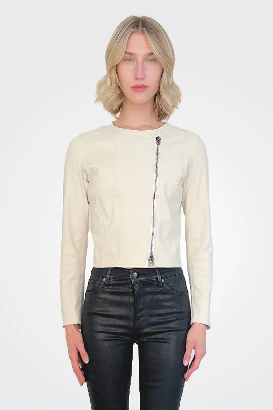 Weekend Discounts to Delight Anto Leather Jacket - Off White