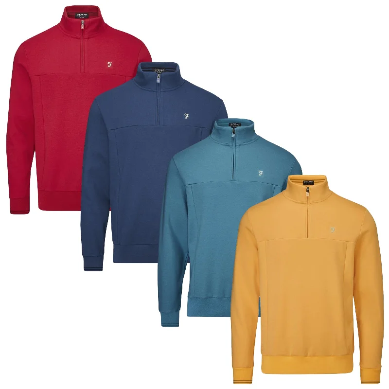 Farah Mens Tisdale Half Zip Top