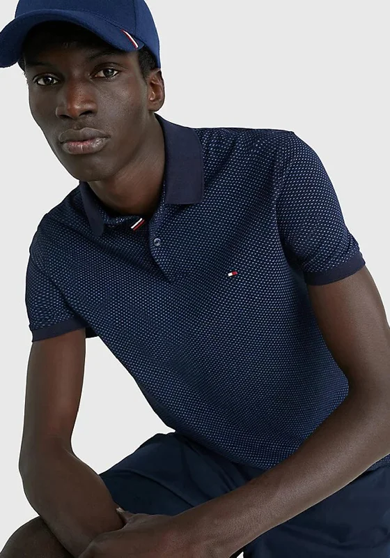 Tommy Hilfiger Micro Print Polo Shirt, Desert Sky