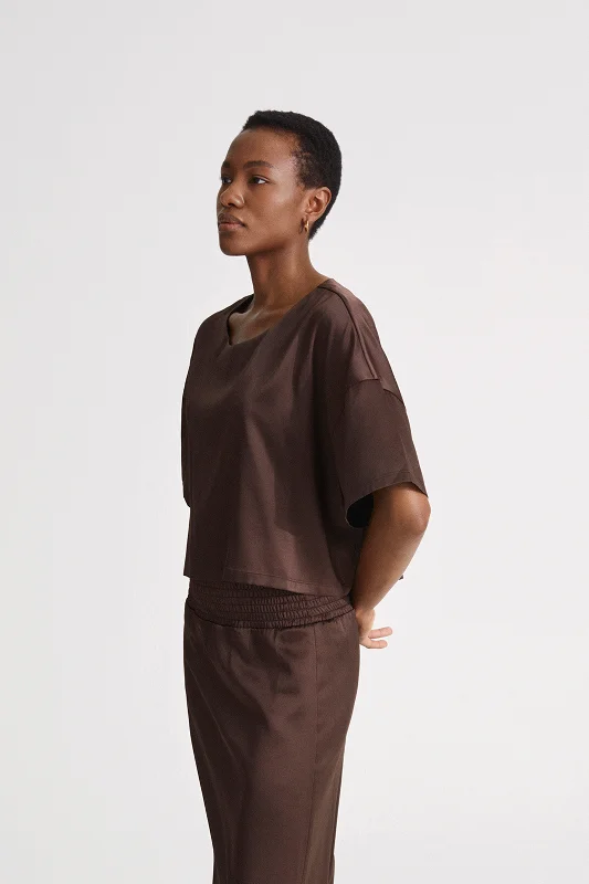 Weekend Bargains to Grab MIMI T-SHIRT - BROWN