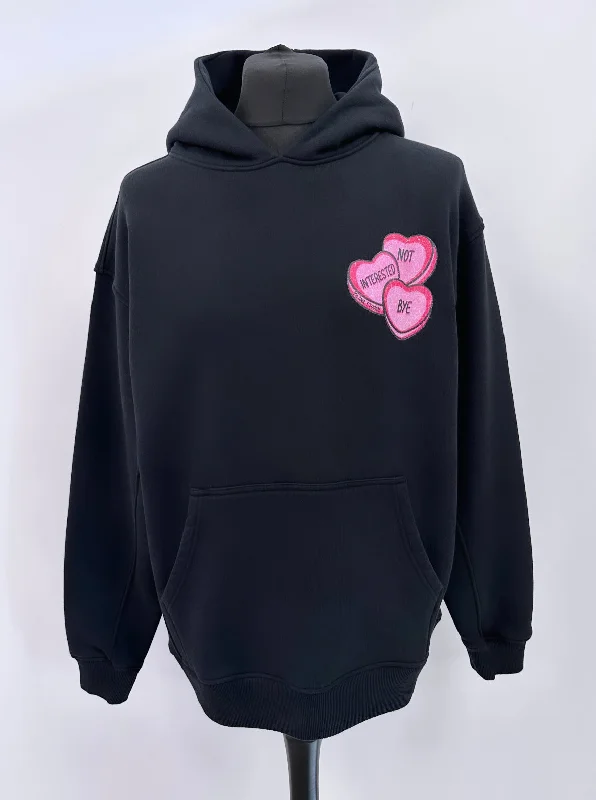 Black Heavyweight Hearts Hoodie.