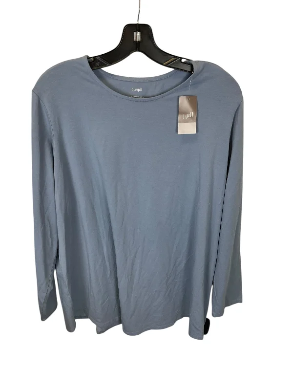 Weekend Bargains to Cherish Top Long Sleeve Basic By Pure Jill In Blue, Size: Xl