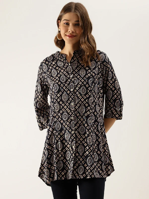 Special Discount Black Asymetric Printed  top