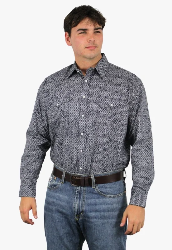 Rough Stock Mens Snap Long Sleeve Shirt