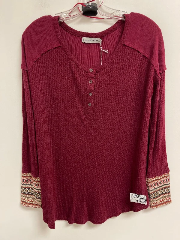 Exclusive Weekend Offers Inside Top Long Sleeve By Paper Crane In Red, Size: S