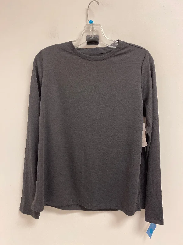 Super Deal Athletic Top Long Sleeve Crewneck By Xersion In Grey, Size: M