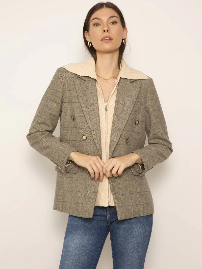 Big Deal Barret Blazer with Cable Dickie - Plaid