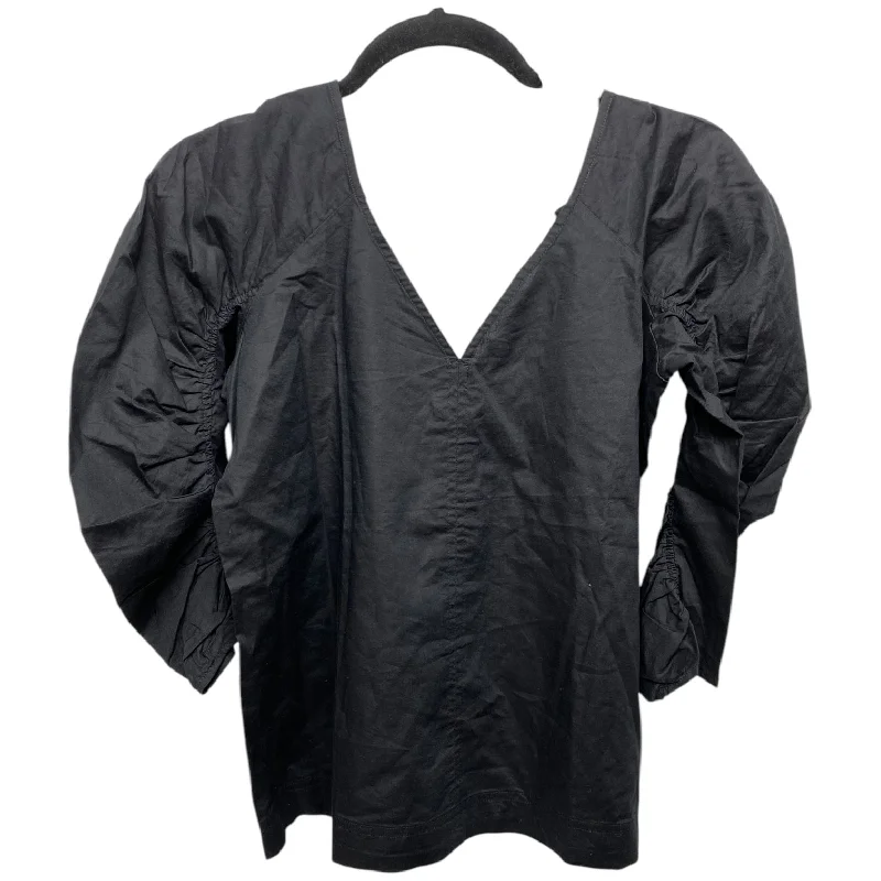 Weekend Deals to Make You Smile Top Long Sleeve By Loft In Black, Size: Xxs