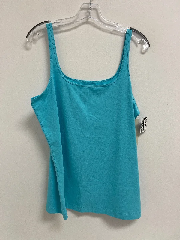 Weekend-Only Price Drops Tank Top By Sejour In Blue, Size: 2x