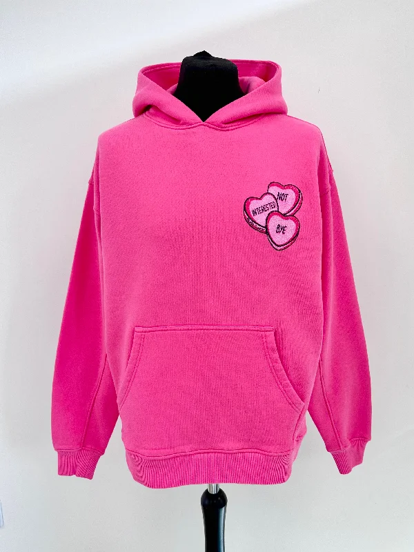 Hot Pink Heavyweight Hearts Hoodie.