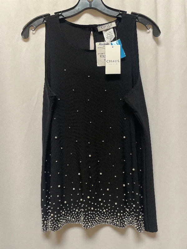 Weekend Wonders Await! Top Sleeveless By Chaus In Black, Size: M