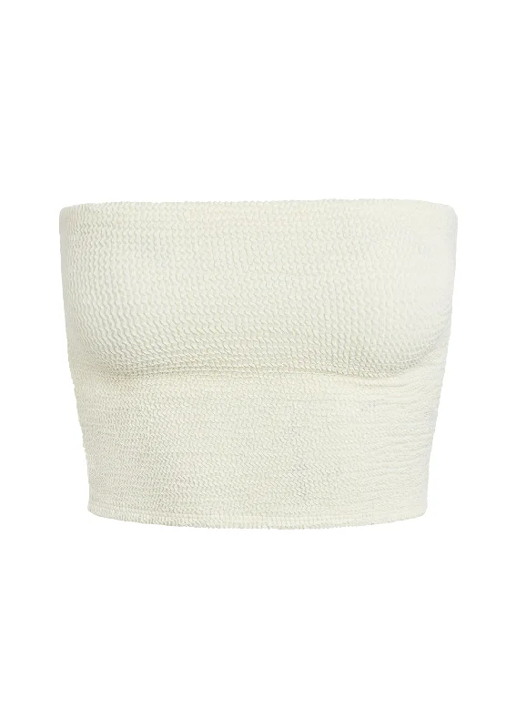 Make Your Weekend Count with Savings Laguna Top - Ivory Crinkle