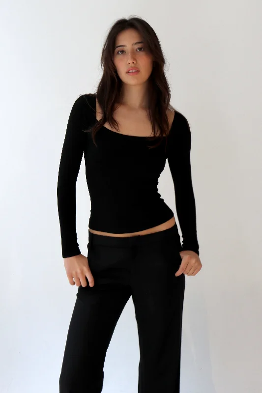 Unbeatable Prices Silia square neck long sleeve top
