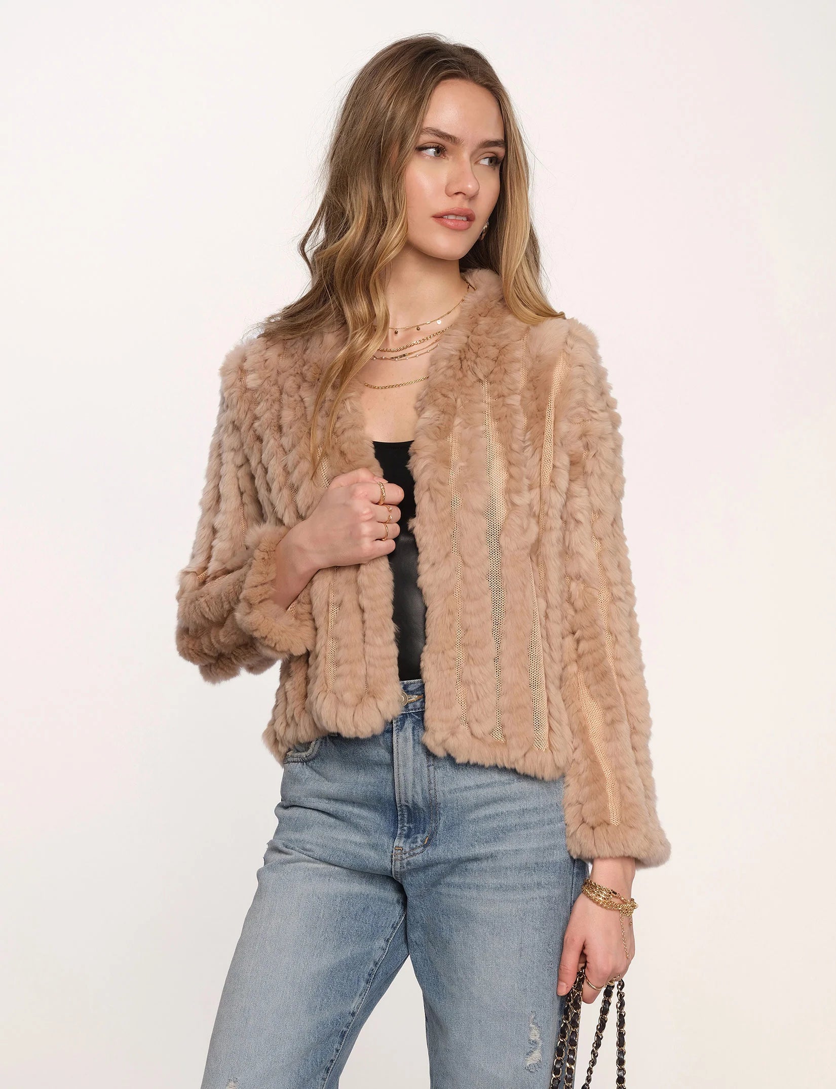 Weekend Deals That Excite Rosa Fur Jacket - Camel