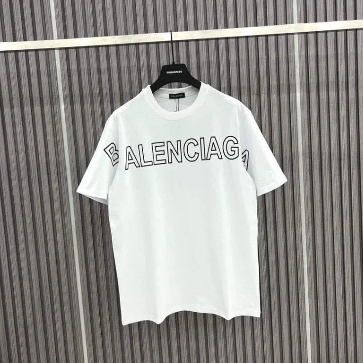 BA - Men 'White' Balenciaga Printed Oversized T-Shirt BA819