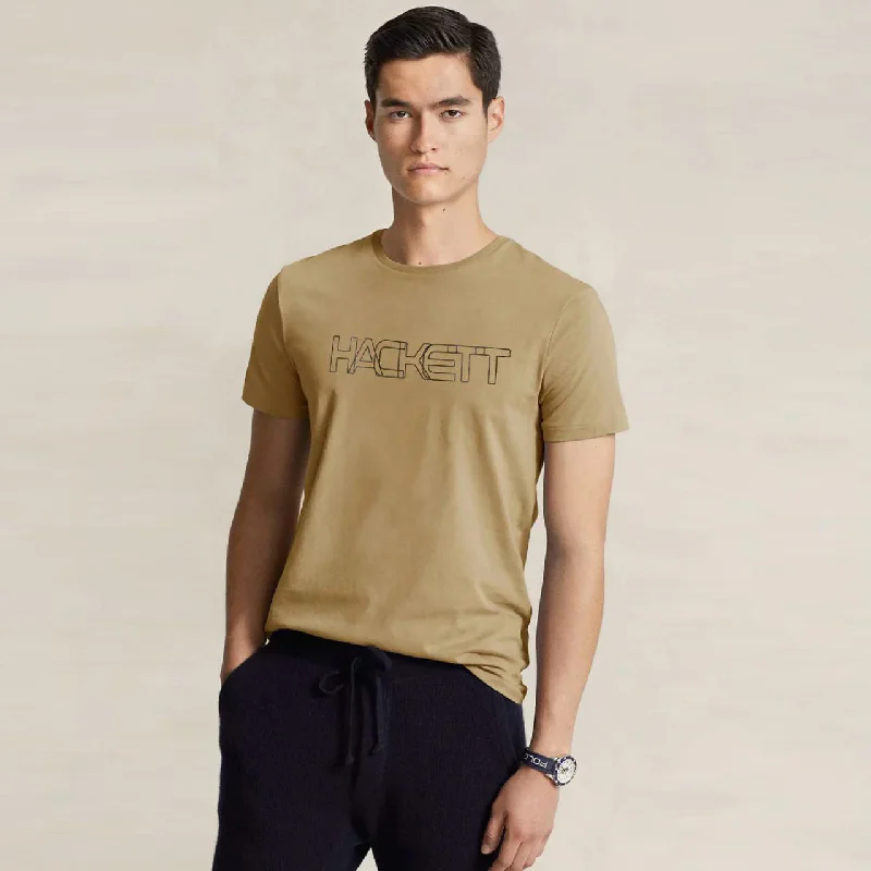 HC - Men 'khaki' Hackett Printed Logo T-Shirt HC779