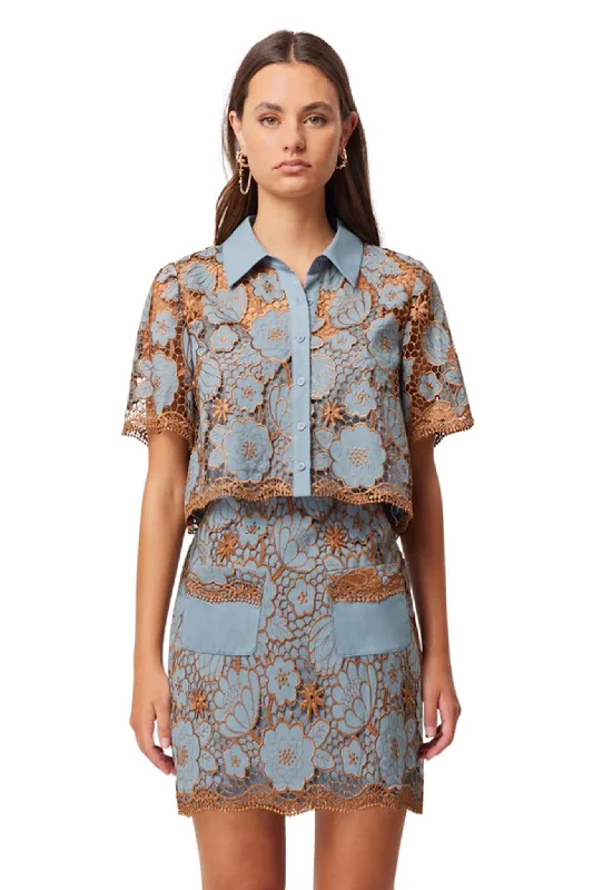 Low Price Jasmine Short Sleeve Shirt - Blue Bronze