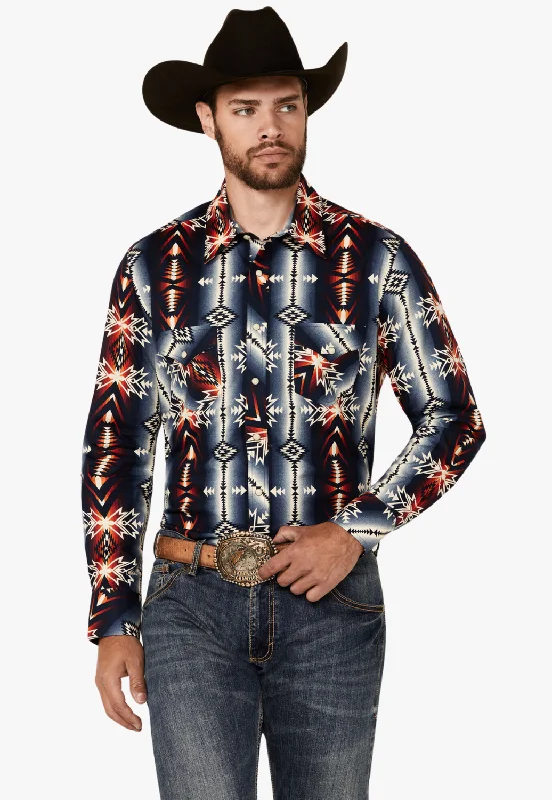 Rock and Roll Mens Woven Long Sleeve Shirt