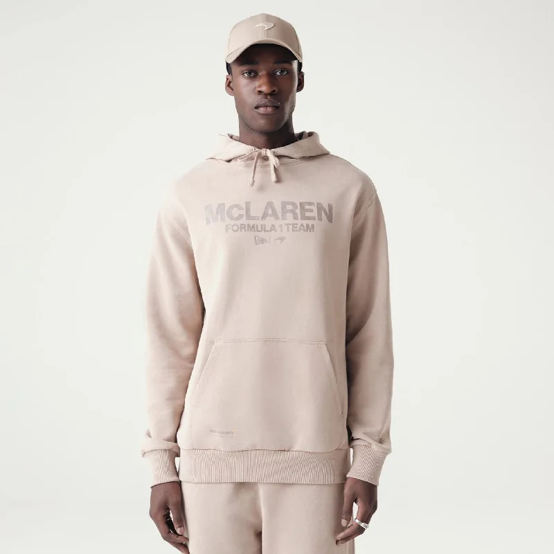 McLaren Racing Washed Pack Beige Oversized Hoodie