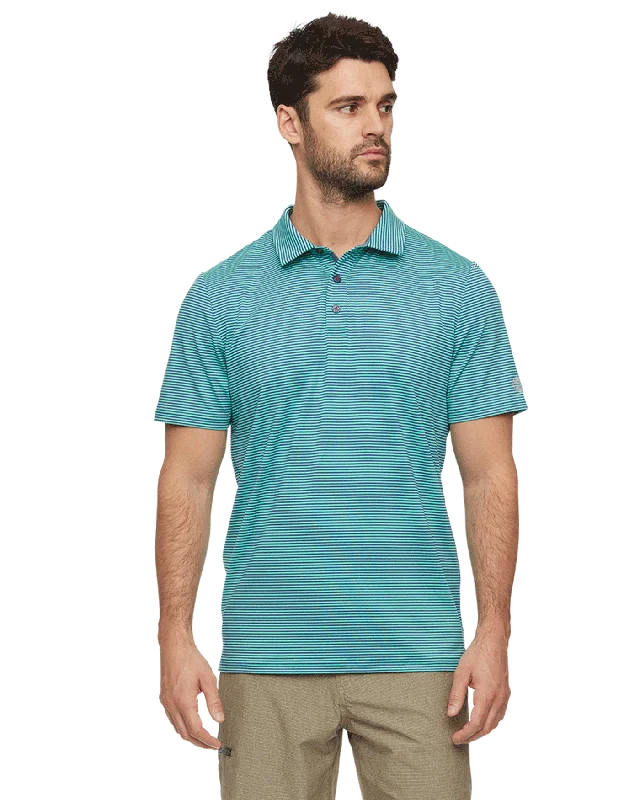 NAPLES STRIPED PERFORMANCE POLO