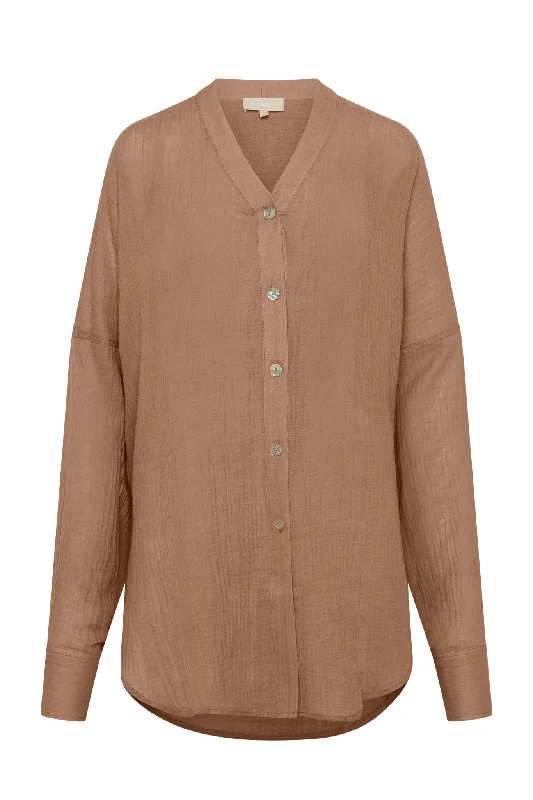 Weekend Offers You Can't Ignore Barcelona Tunic - Husk Crinkle Linen