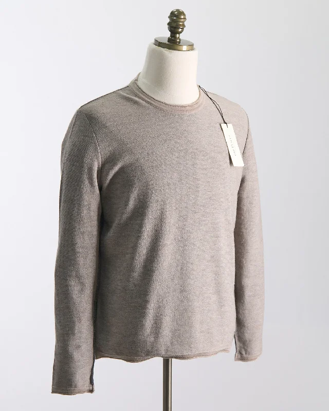 Soft Two-Tone Crewneck Sweater