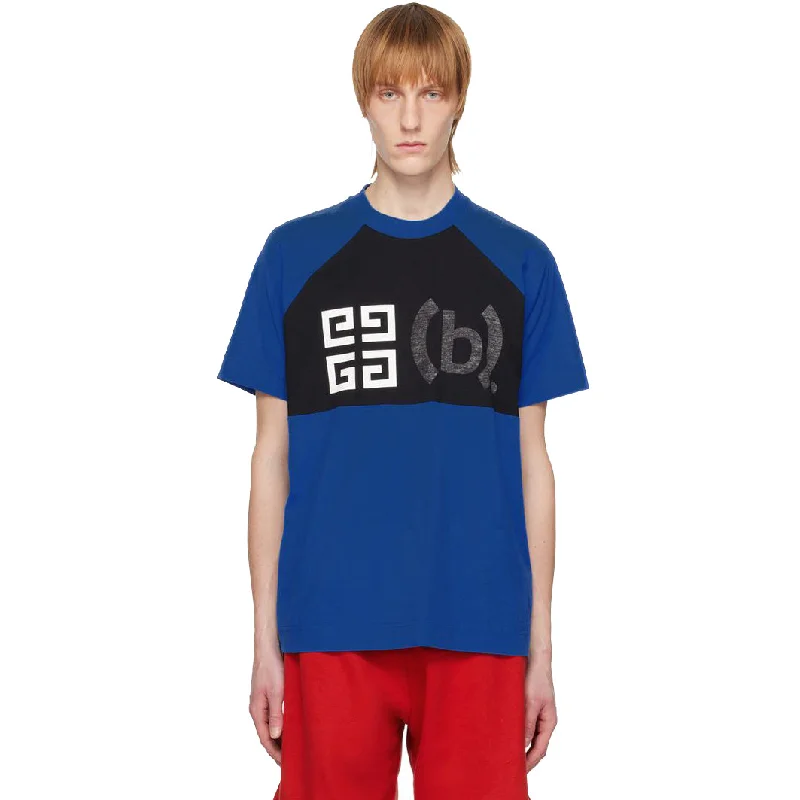 GI - Men 'Blue & Black' Printed Oversized T-Shirt GI806