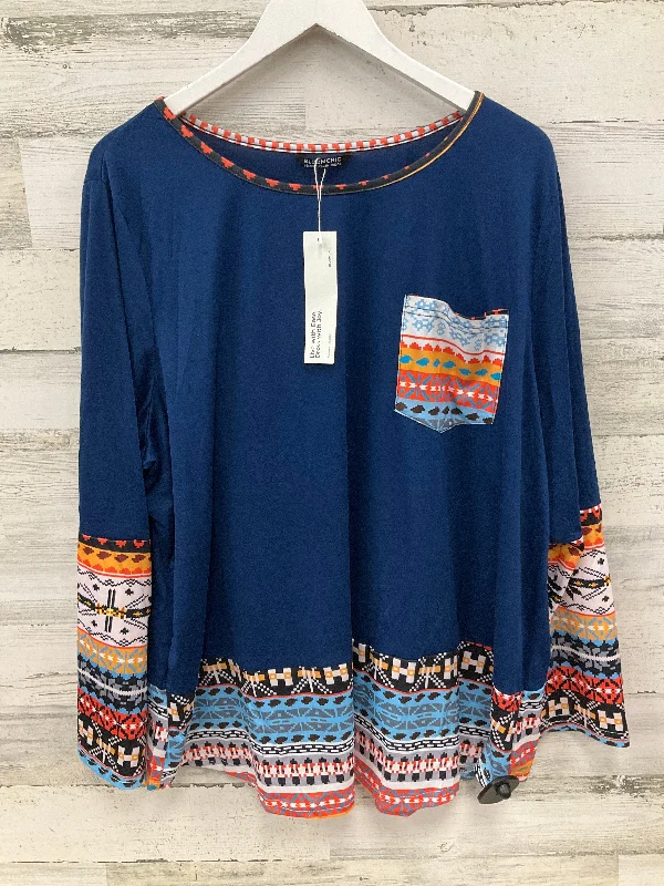 Weekend Specials to Snag Top Long Sleeve By Clothes Mentor In Blue, Size: 3x
