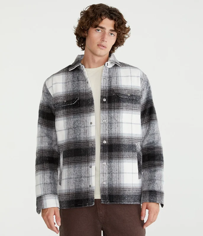 Aeropostale Brushed Plaid Flannel Shacket