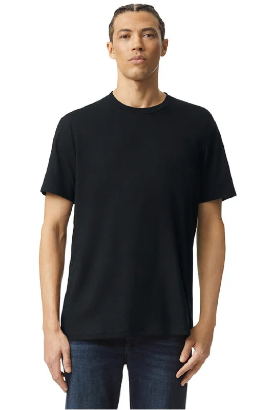 American Apparel Mens CVC Short Sleeve Crewneck T-Shirt - Black