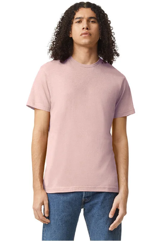 American Apparel Mens CVC Short Sleeve Crewneck T-Shirt - Heather Blush Pink