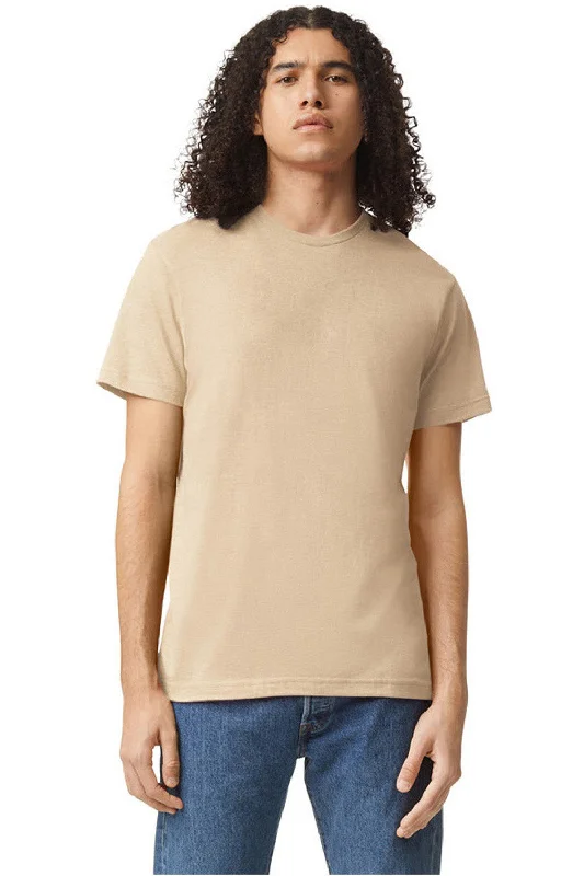 American Apparel Mens CVC Short Sleeve Crewneck T-Shirt - Heather Bone