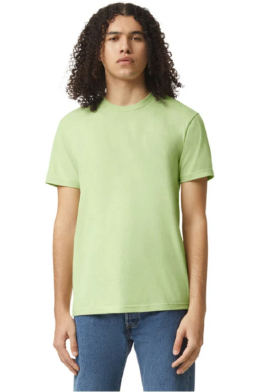 American Apparel Mens CVC Short Sleeve Crewneck T-Shirt - Heather Cucumber Green